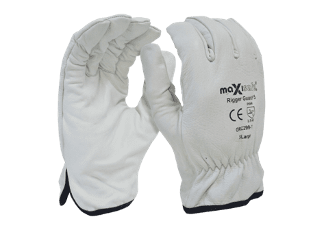 MAXISAFE GLOVES RIGGER GUARD CUT-5 LEATHER 2XL 